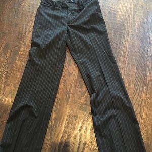 Black pants with maroon stripe